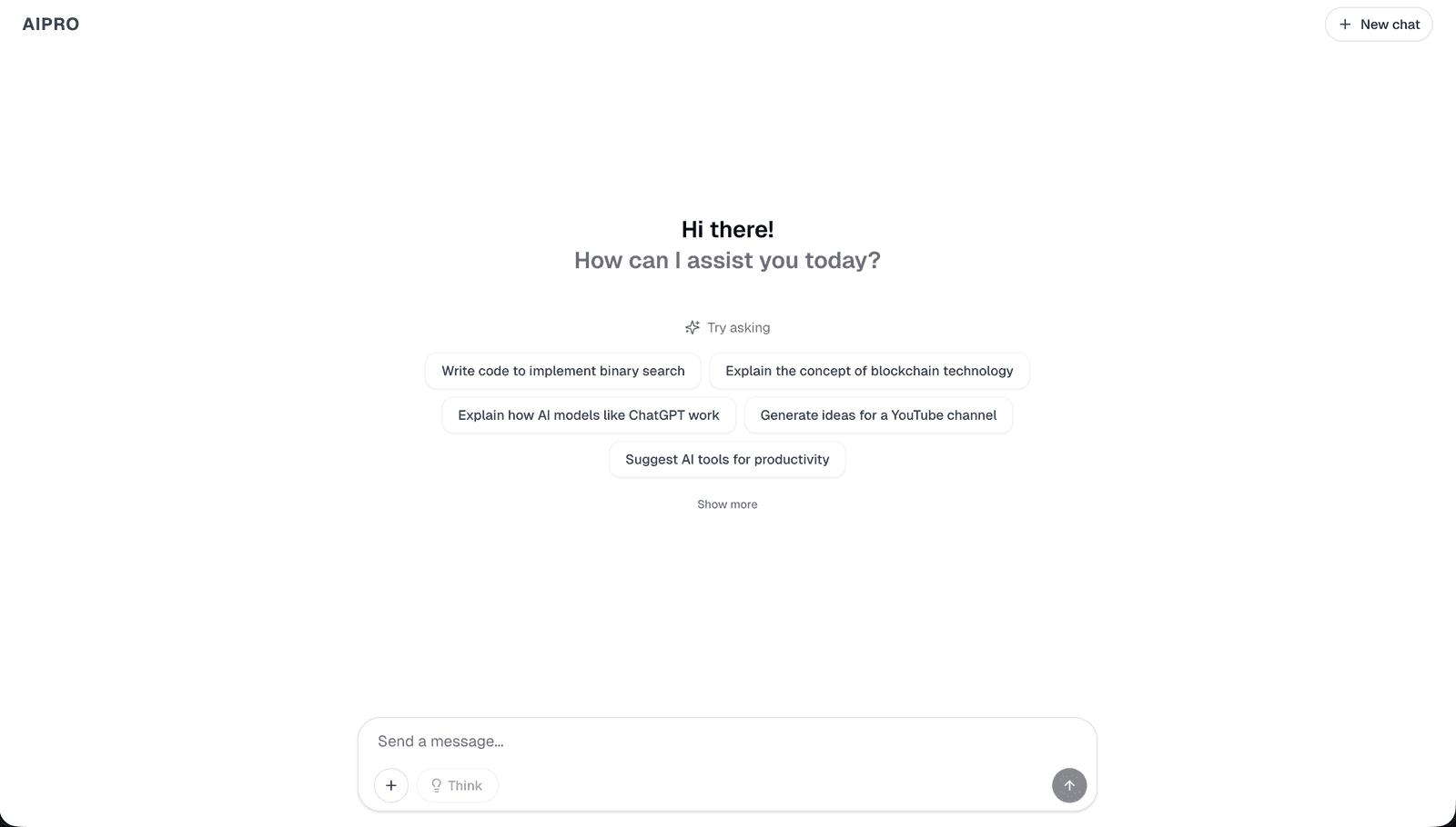AIPro landing page