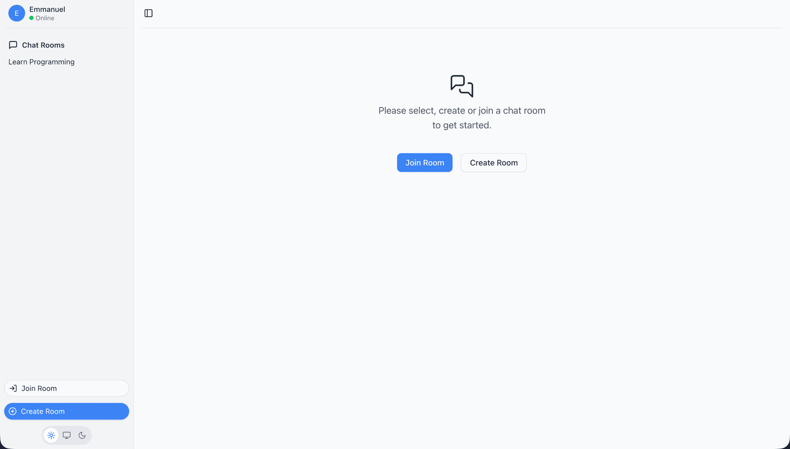 Private Chat landing page